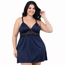 Camisola Plus Size Gestante Maternidade Feminina Amamentação Confortável Click Abre Fácil Renda