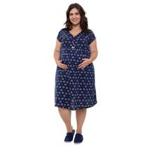 Camisola Plus Size Linda Gestante Amamentação e Pós Parto Corações