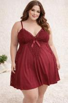 Camisola Plus Size Luxo com Renda