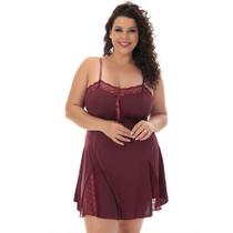 Camisola Plus Size Renda Luxo Alcinha Grande