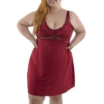 Camisola Plus Size Rendada Sem Bojo Santa Passion