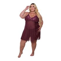 Camisola Plus Size- Sexy - Acompanha Calcinha
