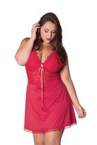 Camisola Plus Size Sexy Renda Linha Noite Feminina