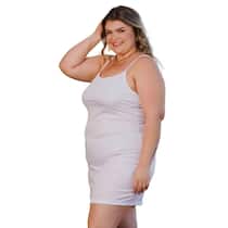 Camisola Plus Size Vestido Básico Com Transparência Leve Anágua Segunda Pele Ultra Leve 3078.C1 Camisola Plus Size Vestido Básico Com Transparência Leve Anágua Segunda Pele Ultra Leve 3078.C1