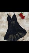 Camisola preta em tule Camisola preta em tule