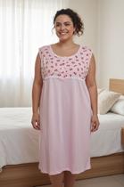Camisola Regata C/ Pala Estampada Plus Size No 56 Ao 60