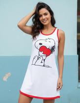 Camisola Regata Feminina Adulto Básica Curta Larga Macia Estampada Senhora Dormir Confortável Verão