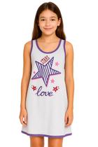 Camisola Regata Feminina Juvenil Curta Estampada Macia Confortável Camisão Meninas Verão