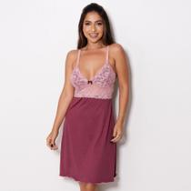 Camisola Renda Amamentação Cor:Vinho/RomanceTamanho:GG