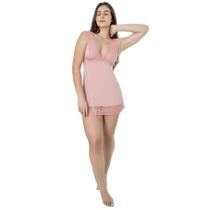 Camisola Renda Microfibra Elegante Confortável Luxo
