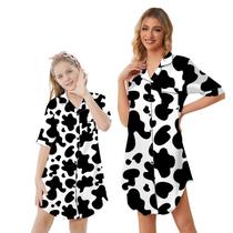 Camisola Schbbbta Girls de cetim com botões de manga curta 5-6Y Camisola Schbbbta Girls de cetim com botões de manga curta 5-6Y