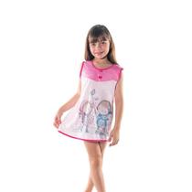 Camisola Sem Manga Menina Linha Infantil Estampada C/Lacinho - BELLA CHARM