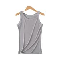 Camisola Sem Mangas plus Size Para Mulheres Em Cores Sólidas Moda Quatro Estações