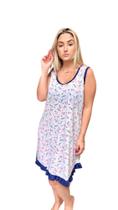 Camisola senhora regata estampada Sonhar Sleepwear - REF 842 MARINHO