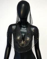 Camisola Sexy Feminina Com Decote Em V Profundo, Costas Descobertas, Com Strass, Top Cropped Camisola Sexy Feminina Com Decote Em V Profundo, Costas Descobertas, Com Strass, Top Cropped