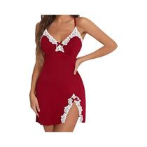 Camisola Sexy Feminina de Cetim com Decote V - Sem Mangas e Bainha Assimétrica Camisola Sexy Feminina de Cetim com Decote V - Sem Mangas e Bainha Assimétrica