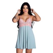 Camisola Sexy Romantic Com Renda Elegante Sensual Sedutora Vestido de Dormir Estilo Romântico