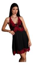 Camisola Sexy Sensual Intima Lingerie Dormir Renda Luxo