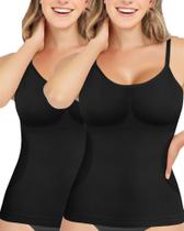 Camisola Shapewear AURUZA Tummy Control, 2 peças pretas XXXL Camisola Shapewear AURUZA Tummy Control, 2 peças pretas XXXL