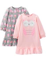 Camisolas Simple Joys da Carter's Girls Fleece, 6-7 anos, pacote com 2 Camisolas Simple Joys da Carter's Girls Fleece, 6-7 anos, pacote com 2
