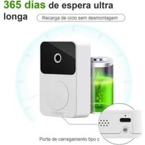 Campainha Com Câmera Vídeo Porteiro Sem Fio Wi-Fi HD Inteligente Smart Home Recarregável Campainha Com Câmera Vídeo Porteiro Sem Fio Wi-Fi HD Inteligente Smart Home Recarregável