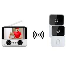 Campainha com Câmera WiFi Sem Fio e Monitor Inteligente Áudio Bidirecional, Visão Noturna e App Integrado Campainha com Câmera WiFi Sem Fio e Monitor Inteligente Áudio Bidirecional, Visão Noturna e App Integrado