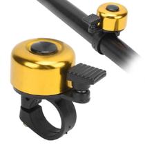 Campainha de bike estilo vintage em aco cromado adulto infantil toque trim trim tradicional dourado