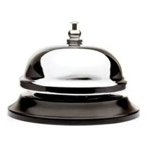 Campainha de Mesa Sino de Apertar Prateado Recepção Sineta