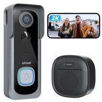 Campainha de vídeo sem fio iEGeek J9 1080P com carrilhão e trocador de voz
