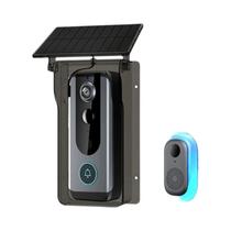 Campainha De Vídeo Sem Fio Solar Tuya Com Câmera De Detecção De Movimento PIR Para Exterior E Capa