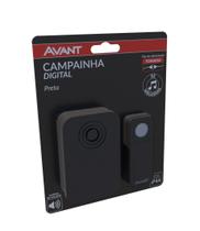 Campainha Digital Para Tomada Preta Bivolt Avant