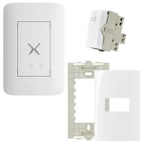 Campainha Eletrônica Residencial Touch Bivolt 28 Toques 4x2 Branca + Placa com Suporte e Interruptor Campainha Eletrônica Residencial Touch Bivolt 28 Toques 4x2 Branca + Placa com Suporte e Interruptor