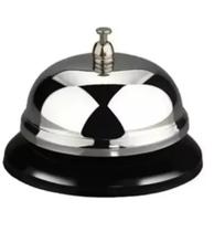 Campainha EMP Sinaleta Sino de Mesa Em Metal P Hotel Bar Cozinha Recepção Cor Prateado