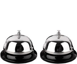 Campainha HeeYaa 2 Unidades 8,4 cm Metal Prata Antiferrugem Campainha HeeYaa 2 Unidades 8,4 cm Metal Prata Antiferrugem