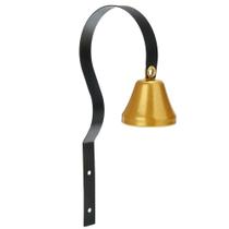 Campainha HomeSoGood Retro Metal Shopkeepers Bell preta e dourada