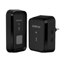 Campainha Intelbras Sem Fio Alcance 100M Com Bateria Preto