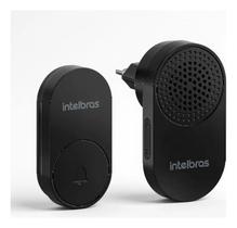Campainha Intelbras Sem Fio CIK102 Não Precisa de Bateria Preta Bivolt