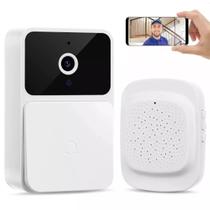 Campainha Inteligente com Câmera e Áudio Interfone Wifi Recarregável Atende em Tempo Real Videochamada Campainha Inteligente com Câmera e Áudio Interfone Wifi Recarregável Atende em Tempo Real Videochamada