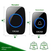 Campainha Inteligente Sem Fio Cacazi A10 Alcance 300m Bivolt