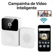 Campainha Inteligente Wifi Externa Tempo Real Branco Áudio