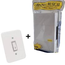 Campainha Residencial com Interruptor Ding Dong Externa Modelo Musical Com Fio Campainha Residencial com Interruptor Ding Dong Externa Modelo Musical Com Fio
