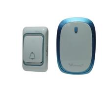 Campainha Residencial sem Fio Bivolt 110-220V Alcance 30 Metros Branco e Azul OEM Campainha Residencial sem Fio Bivolt 110-220V Alcance 30 Metros Branco e Azul OEM