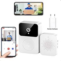 Campainha Residencial Wifi Branco Vivo Tempo Premium Áudio Externa Portátil Campainha Residencial Wifi Branco Vivo Tempo Premium Áudio Externa Portátil