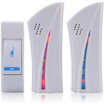 Campainha sem fio 100m 36 toques longo alcance dupla 2 receptores acionador digital led pilha residencial Campainha sem fio 100m 36 toques longo alcance dupla 2 receptores acionador digital led pilha residencial
