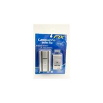 Campainha sem fio com 32 toques e alcance de 100 metros prateada luxo - Represent