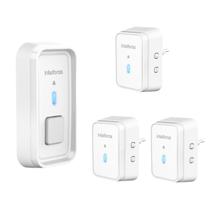 Campainha Sem Fio Externa Dupla Alcance Ate 100 Mts 3 Receptores Intelbras Branca Campainha Sem Fio Externa Dupla Alcance Ate 100 Mts 3 Receptores Intelbras Branca