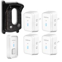 Campainha sem fio Intelbras CIB 101 Para 4 salas e Protetor