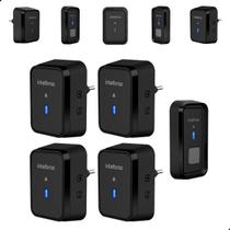 Campainha Sem Fio Intelbras CIB 101S Kit 4 Ambientes Com 4 Receptores Internos Fácil Uso