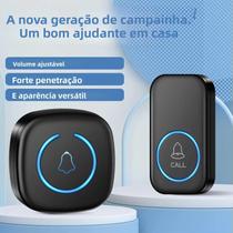 Campainha Sem Fio Inteligente 300M Remota 60 Melodias Campainha De Boas-Vindas Para Casa Plugue