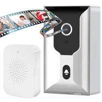 Campainha Sem Fio Inteligente Wifi Com Camera Audio Video - Wireless Residencial Com Som Recarregavel